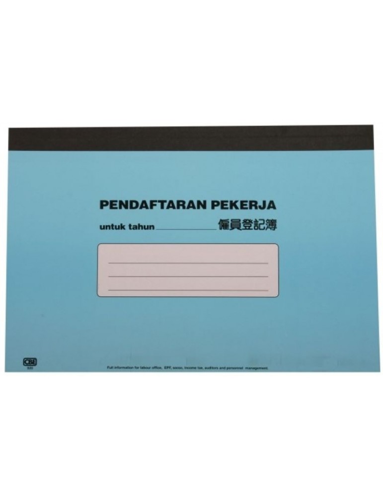 JAYAMART Stationery|CBE Employee Registered Book 920RM8.50RM8.50CbeMiscellaneous - Book