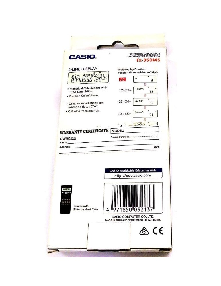 JAYAMART Stationery|Casio Scientific Calculator FX-350MS2RM59.00RM59.00Calculator