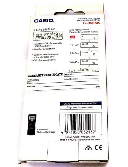 JAYAMART Stationery|Casio Scientific Calculator FX-350MS2RM59.00RM59.00Calculator