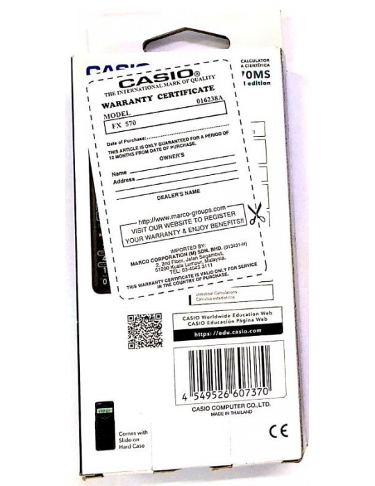 JAYAMART Stationery|Casio Scientific Calculator FX-570MS2RM80.00RM80.00Calculator
