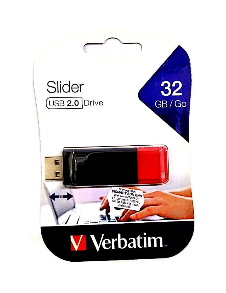 JAYAMART Stationery|Verbatim Thumb Drive 32GB 2.0 SliderRM44.00RM44.00VerbatimRemovable Storage