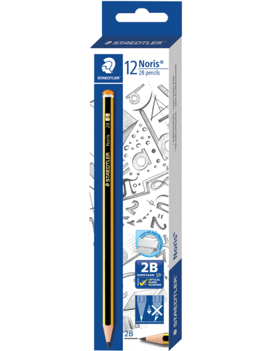 JAYAMART Stationery|Staedtler Noris Pencil 2B 120-0 A50 (box of 12 pencils)RM11.90RM11.90StaedtlerPencil