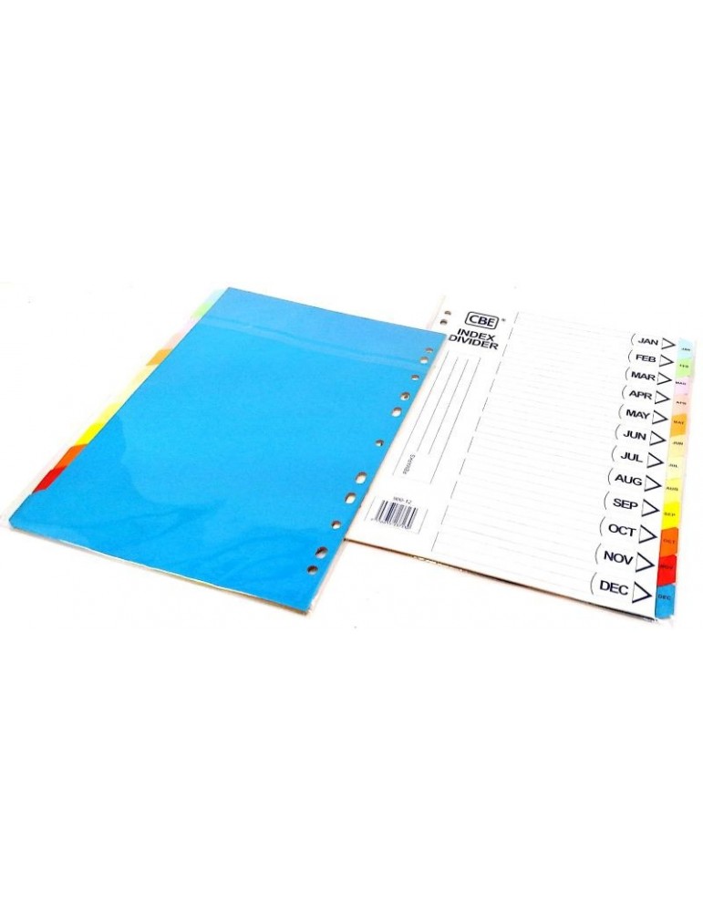 JAYAMART Stationery|CBE Index Divider (Jan-Dec) A4 900-12RM6.70RM6.70CbeIndex Divider