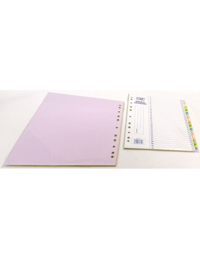JAYAMART Stationery|CBE Index Divider (1-31) A4 907-31RM13.40RM13.40CbeIndex Divider