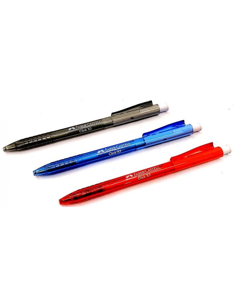 JAYAMART Stationery|Faber Castell Click Ball Pen X5 0.5 mm (3 colours)RM0.80RM0.80Pen & Refill