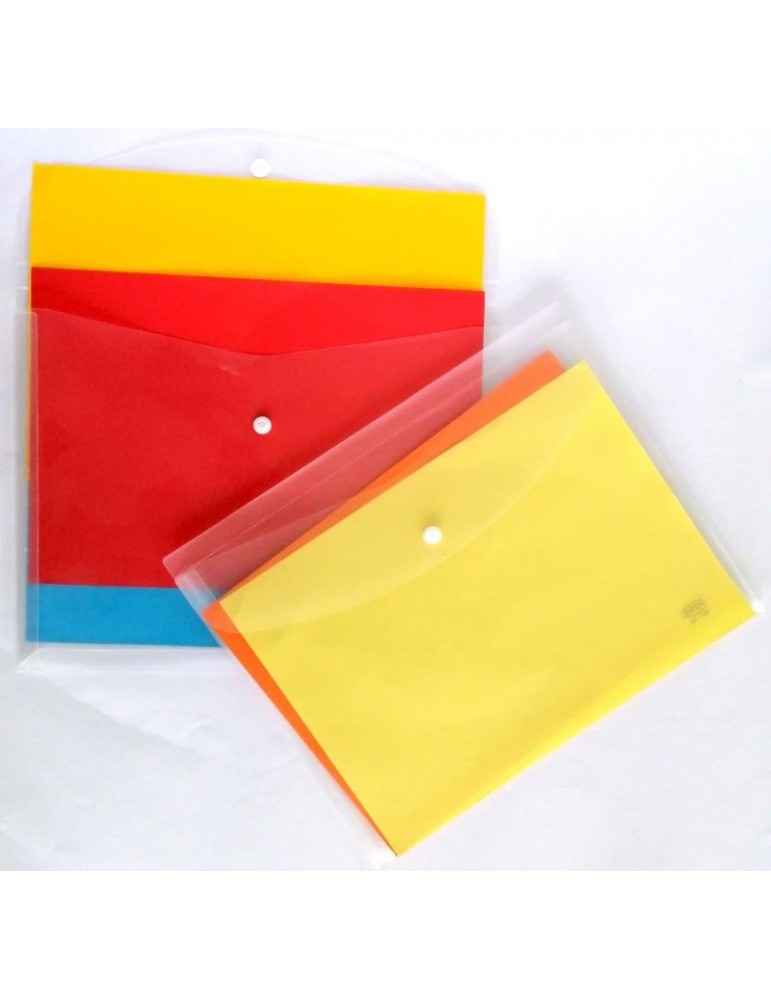 Dash Plastic Envelope with button A4