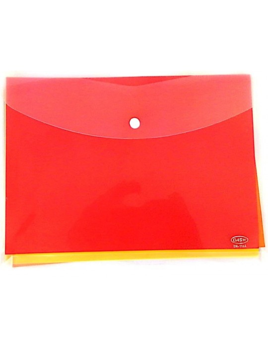 Dash Plastic Envelope with button A4