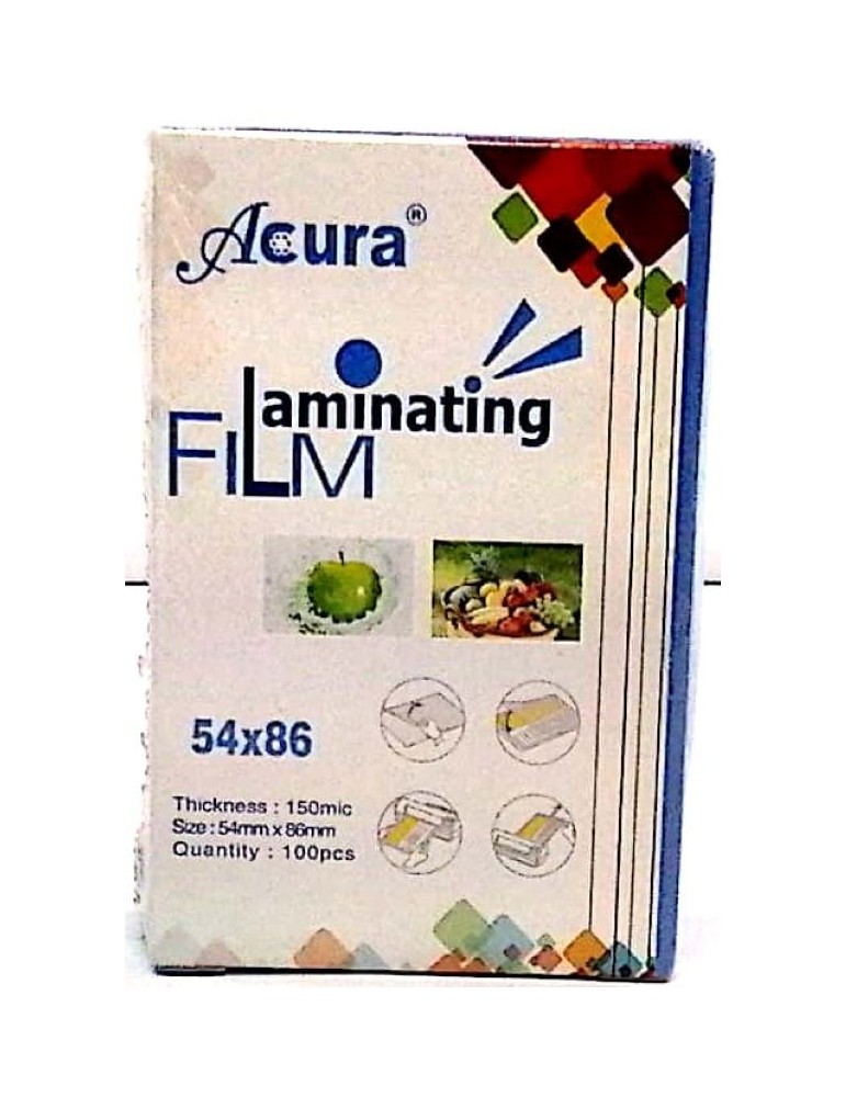 Laminating Film 54mm x 86mm 150mic