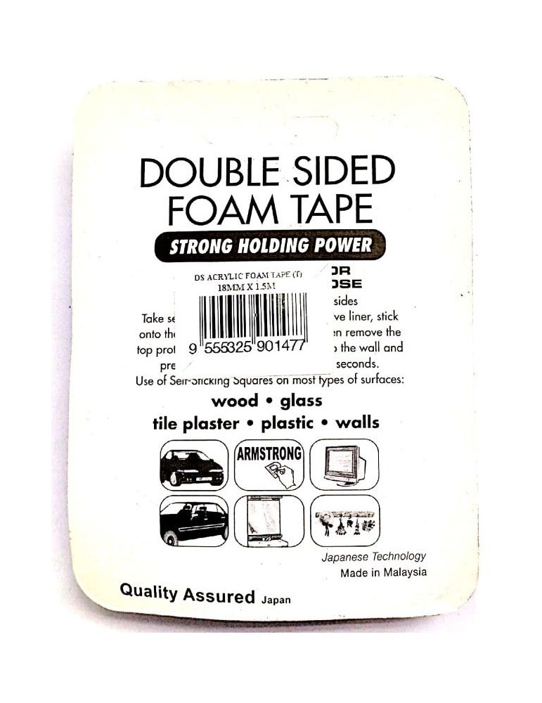 JAYAMART Stationery|Acrylic Clear Foam Tape 18 mmRM5.40RM5.40Tape