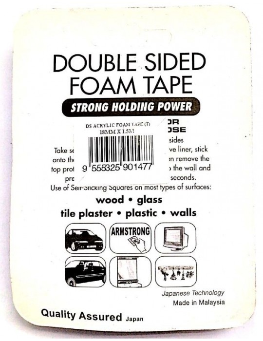 JAYAMART Stationery|Acrylic Clear Foam Tape 18 mmRM5.40RM5.40Tape