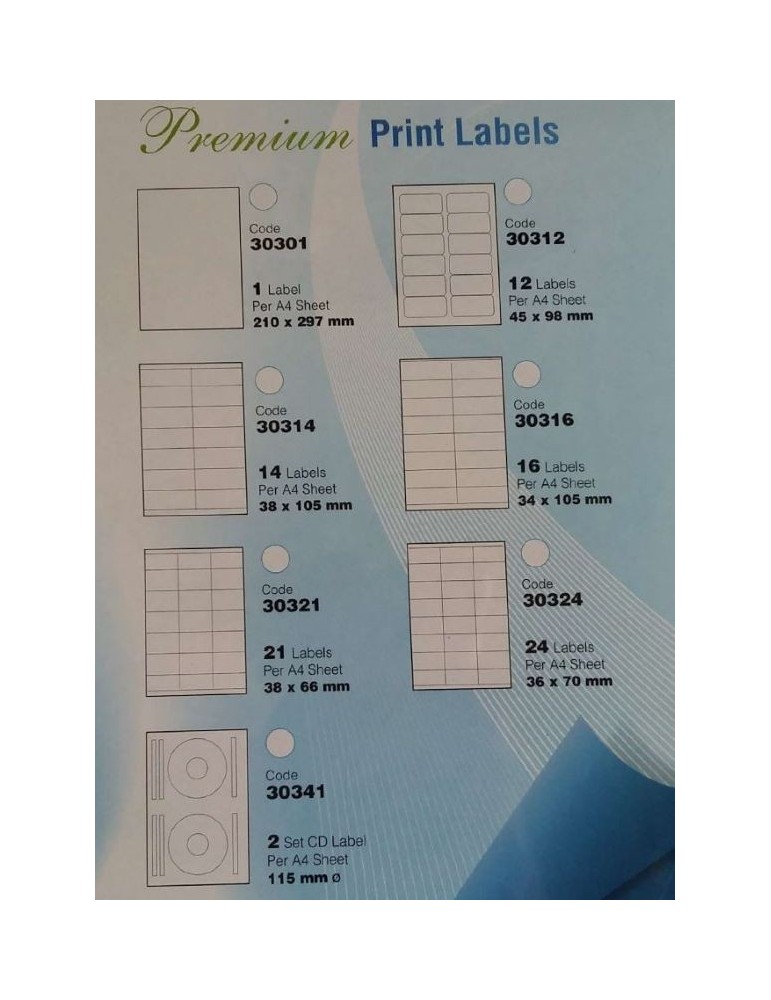 Cbe Sticker Label 30312 (A412 labels) 100's
