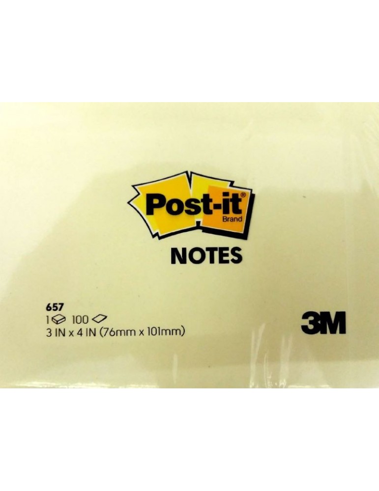 JAYAMART Stationery|3M Post It Note 657 3" x 4" yellowRM4.80RM4.80Post It Note / Stick On Pad & Flag