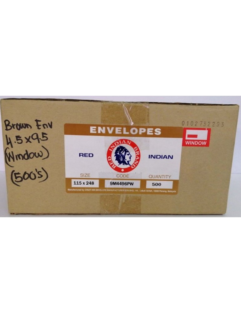 JAYAMART Stationery|Brown Window Envelope 4.5" x 9.5" 500'sRM57.00RM57.00Brown Envelope
