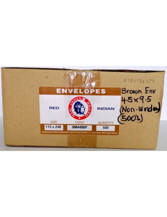 JAYAMART Stationery|Brown Envelope 4.5" x 9.5" peel & seal 500'sRM50.00RM50.00Brown Envelope