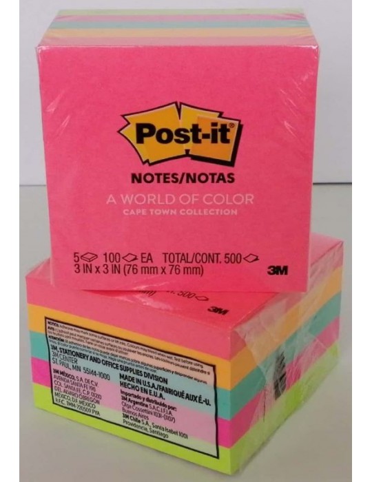 JAYAMART Stationery|3M Post It Note 3" x 3" CapeTown / Rio (5 in 1)RM16.00RM16.00Post It Note / Stick On Pad & Flag