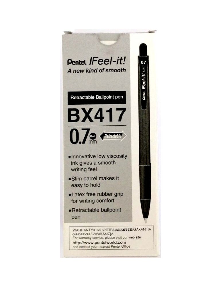 JAYAMART Stationery|Pentel Feel-It Ball Point Pen 0.7 / 1.0 mm (4 colours)RM0.80RM0.80PentelPen & Refill