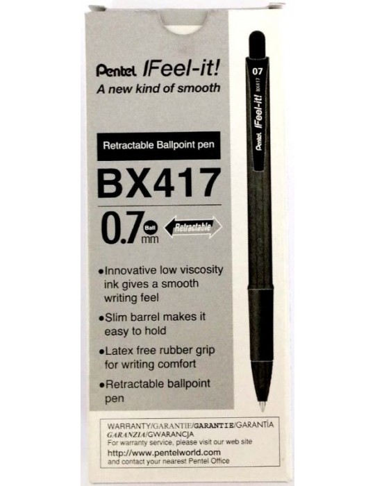 JAYAMART Stationery|Pentel Feel-It Ball Point Pen 0.7 / 1.0 mm (4 colours)RM0.80RM0.80PentelPen & Refill