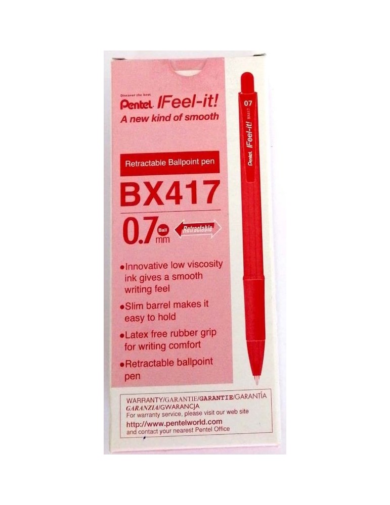 JAYAMART Stationery|Pentel Feel-It Ball Point Pen 0.7 / 1.0 mm (4 colours)RM0.80RM0.80PentelPen & Refill