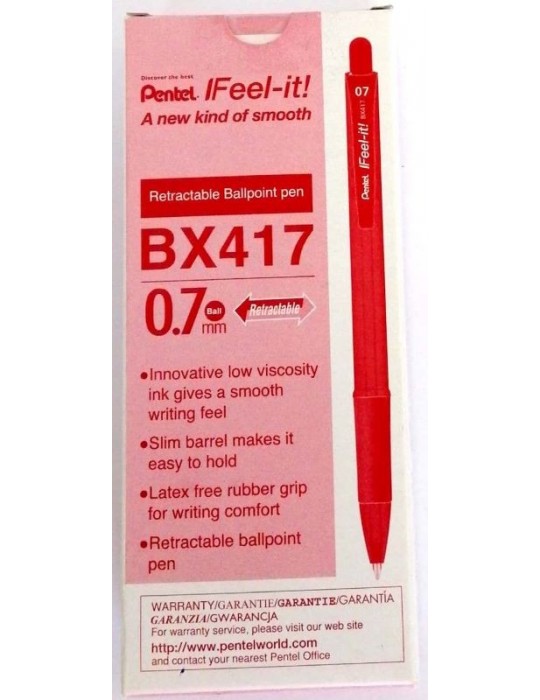 JAYAMART Stationery|Pentel Feel-It Ball Point Pen 0.7 / 1.0 mm (4 colours)RM0.80RM0.80PentelPen & Refill