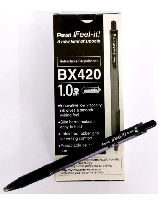 JAYAMART Stationery|Pentel Feel-It Ball Point Pen 0.7 / 1.0 mm (4 colours)RM0.80RM0.80PentelPen & Refill