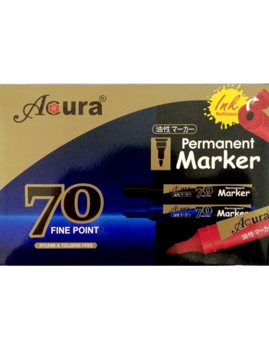 JAYAMART Stationery|Acura Permanent Marker 70 (3 colours)RM1.30RM1.30AcuraMarker & Refill