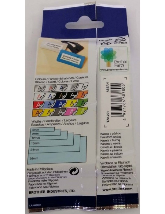 JAYAMART Stationery|Brother TZ Label 9 mm black on white tape TZE-221RM66.00RM66.00Labeller & Label