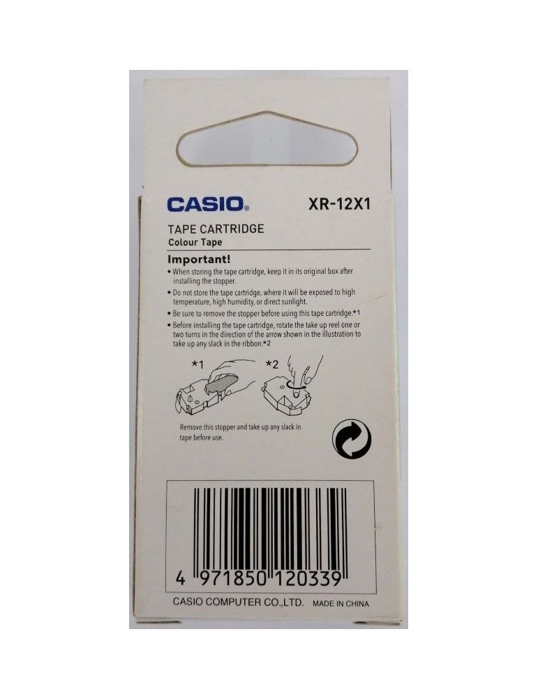 JAYAMART Stationery|Casio Ez-label 12 mm black on clear tape XR-12X1RM65.00RM65.00Labeller & Label