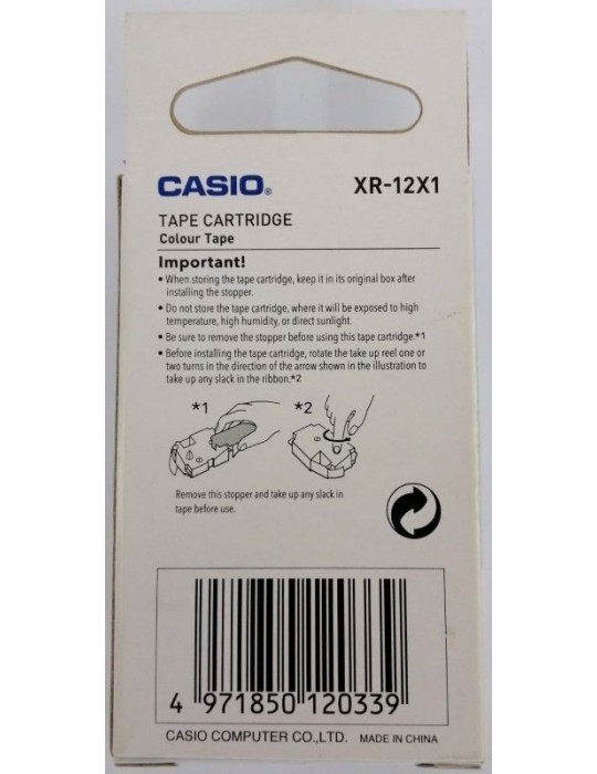 JAYAMART Stationery|Casio Ez-label 12 mm black on clear tape XR-12X1RM65.00RM65.00Labeller & Label