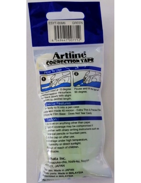 JAYAMART Stationery|Artline Correction Tape ESYT-B5M6RM4.50RM4.50ArtlineBlanco & Eraser