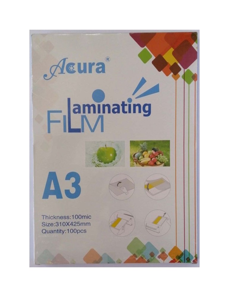 Laminating Film A3 100mic 100's