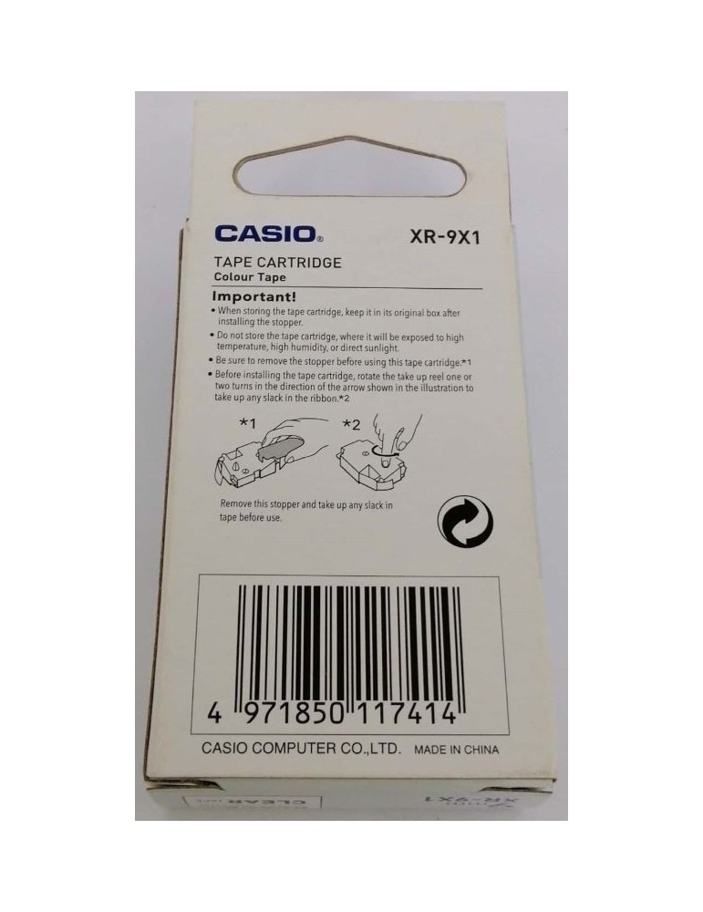 JAYAMART Stationery|Casio Ez-label 9 mm black on clear tape XR-9X1RM58.00RM58.00Labeller & Label