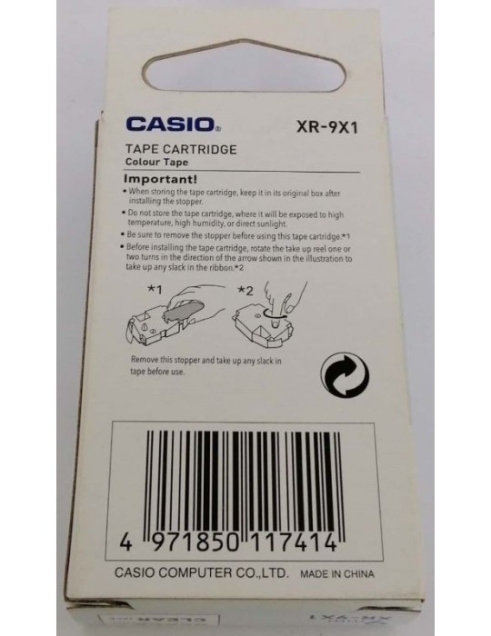 JAYAMART Stationery|Casio Ez-label 9 mm black on clear tape XR-9X1RM58.00RM58.00Labeller & Label