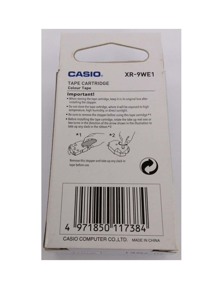 JAYAMART Stationery|Casio Ez-label 9 mm black on white tape XR-9WE1RM58.00RM58.00Labeller & Label