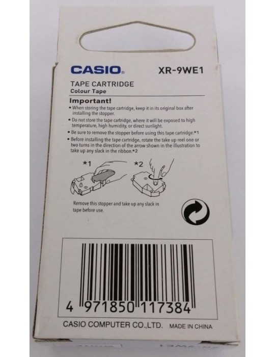 JAYAMART Stationery|Casio Ez-label 9 mm black on white tape XR-9WE1RM58.00RM58.00Labeller & Label