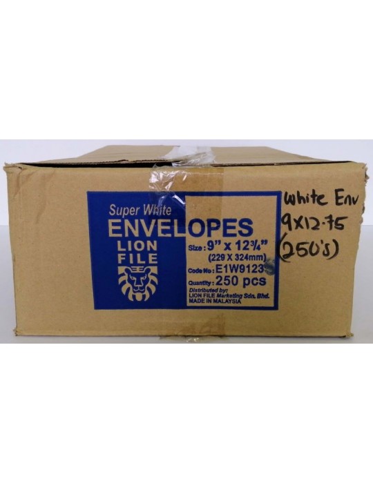 JAYAMART Stationery|White Envelope 9" x 12.75" peel & seal 250'sRM57.00RM57.00White Envelope