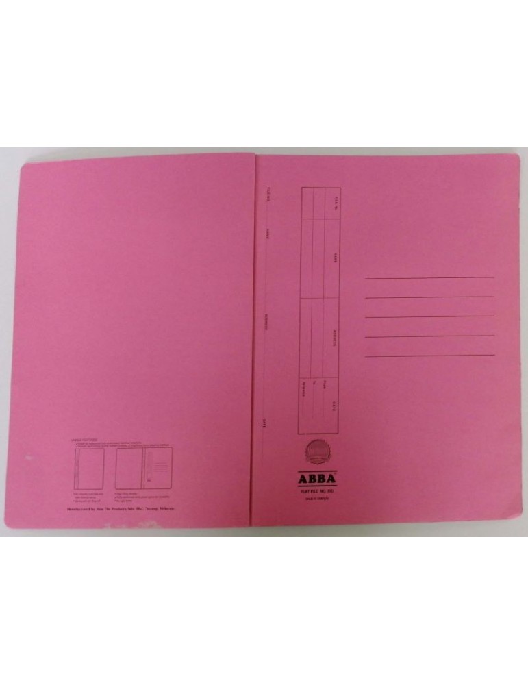 JAYAMART Stationery|Abba Flat File (PM) 350 (6 colours)RM2.10RM2.10AbbaPaper File & Folder