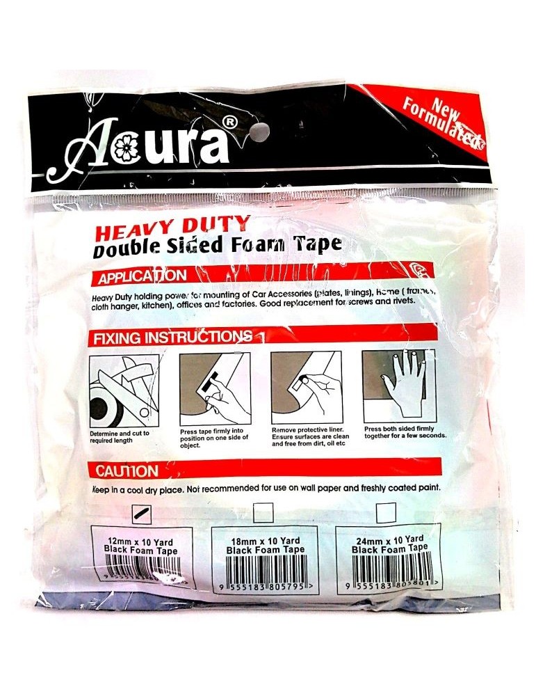 JAYAMART Stationery|Heavy Duty Double Sided Tape 12 mm x 8 (black)RM4.00RM4.00Tape