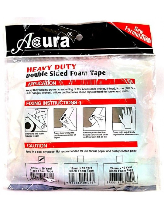 JAYAMART Stationery|Heavy Duty Double Sided Tape 12 mm x 8 (black)RM4.00RM4.00Tape