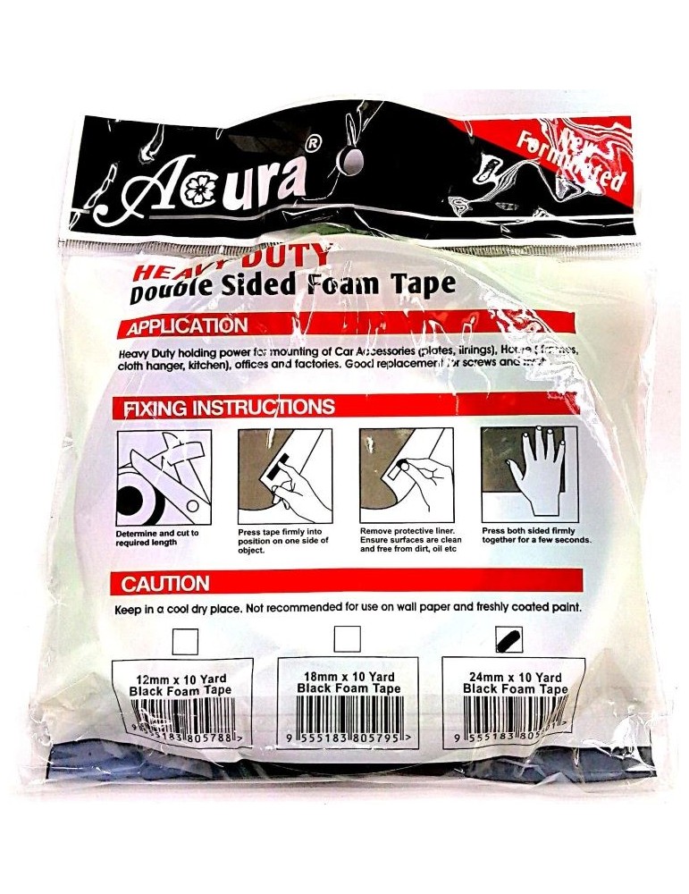 JAYAMART Stationery|Heavy Duty Double Sided Tape 24 mm x 8 (black)RM8.00RM8.00Tape