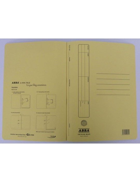JAYAMART Stationery|Abba Flat File (U-Pin Spring) 350 (6 colours)RM2.10RM2.10AbbaPaper File & Folder
