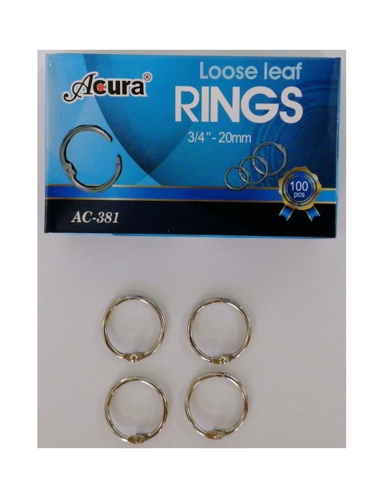 JAYAMART Stationery|Acura Card Ring 20 mm AC-381 100'sRM25.00RM25.00AcuraMiscellaneous - Office Stationery