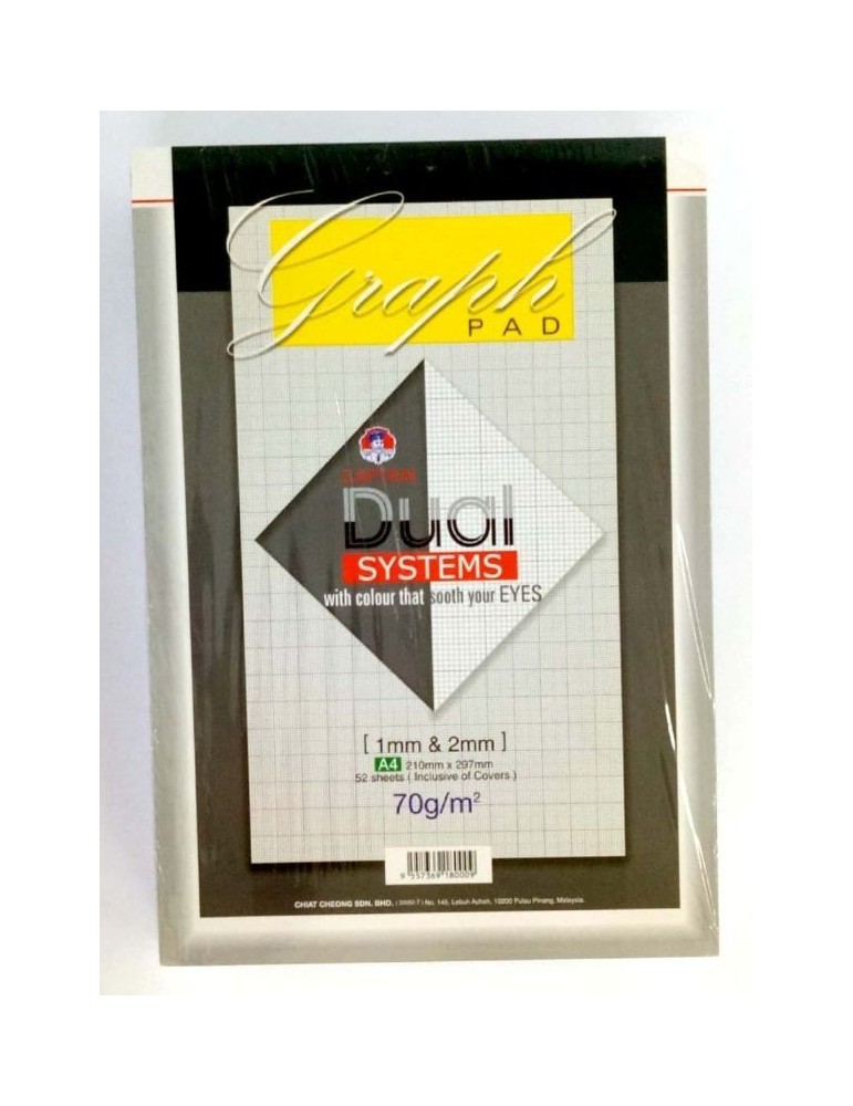 JAYAMART Stationery|Captain Graph Pad A4 50'sRM3.50RM3.50Card & Soft Cover
