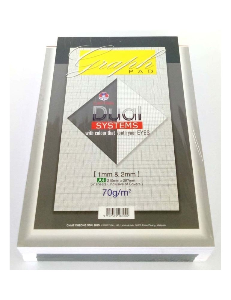 JAYAMART Stationery|Captain Graph Pad A4 50'sRM3.50RM3.50Card & Soft Cover