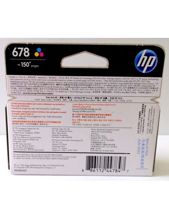 JAYAMART Stationery|HP Ink Cartridge CZ108AA colour no.678RM42.80RM42.80Hewlett-Packard (HP)