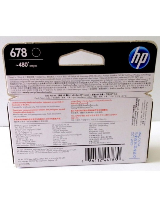 JAYAMART Stationery|HP Ink Cartridge CZ107AA black no.678RM42.80RM42.80Hewlett-Packard (HP)