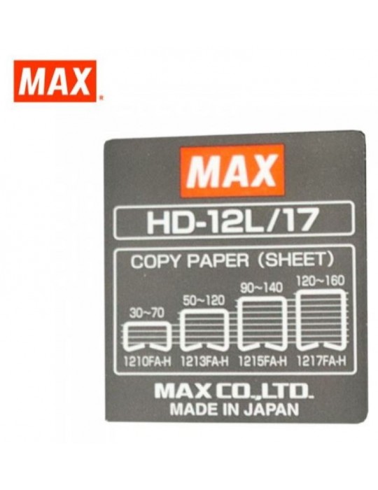 JAYAMART Stationery|Max Heavy Duty Stapler HD12L/17RM601.20RM601.20MaxStapler & Staples