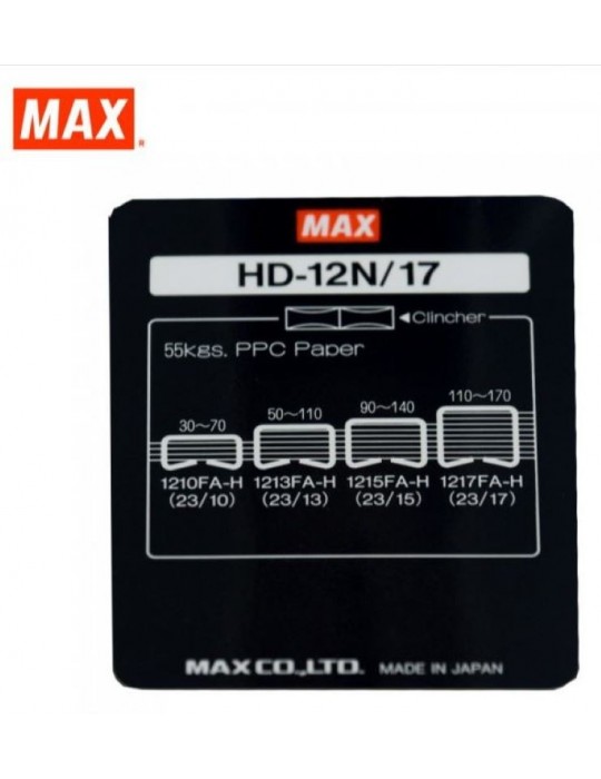 JAYAMART Stationery|Max Heavy Duty Stapler HD12N/17RM380.70RM380.70MaxStapler & Staples