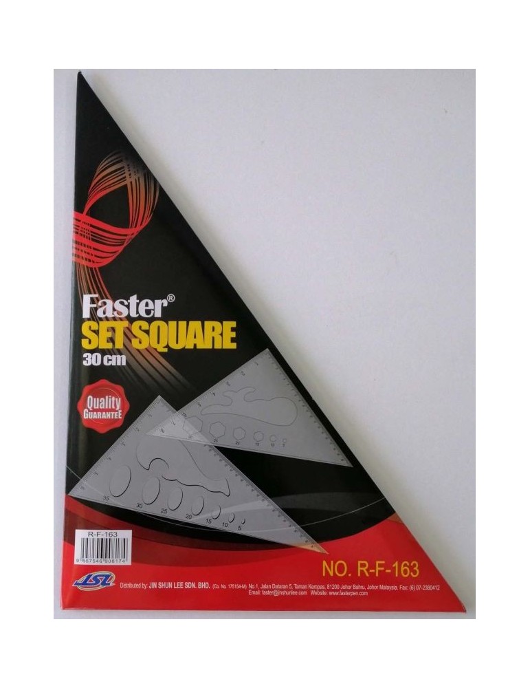 JAYAMART Stationery|Faster Set Square RF-163 (L) 30cmRM8.00RM8.00Ruler & Mathematical Instrument