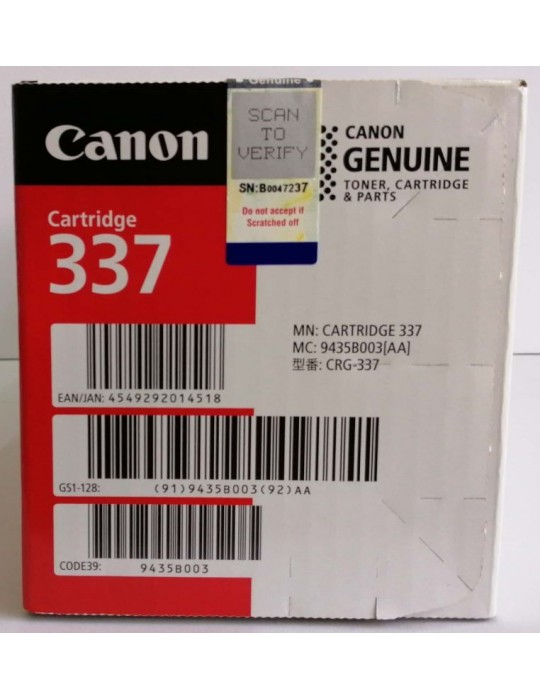 JAYAMART Stationery|Canon Ink Toner 337 blackRM327.80RM327.80Canon