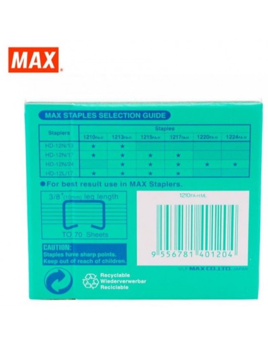 JAYAMART Stationery|Max Staples 1210FA-HRM9.80RM9.80MaxStapler & Staples